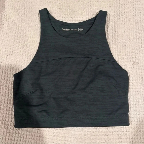 outdoor voices techsweat crop top green XS - Picture 3 of 7